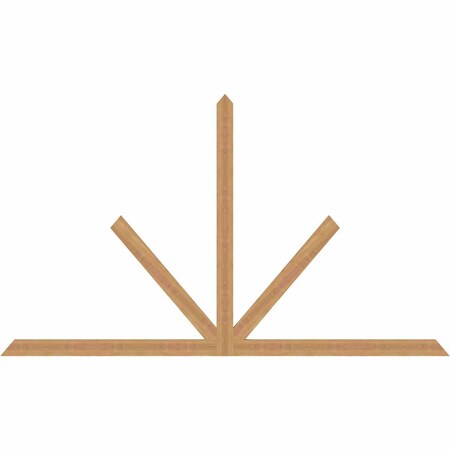 Ekena Millwork Saratoga Timber Gable Bracket, Western Red Cedar, 96"W x 56"H x 1 1/2"D x 3 1/2"F, 14/12 Pitch GBW096X56X0204SAR00SWR